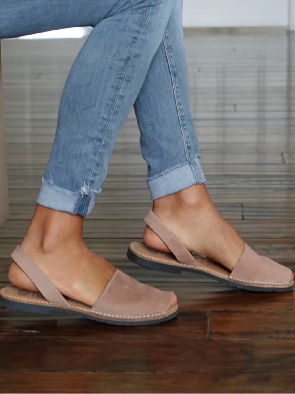 EUC Spanish Sandals Co. Classic Open-Toe Slingback Sandals Tan Size 37 EU (7 US)